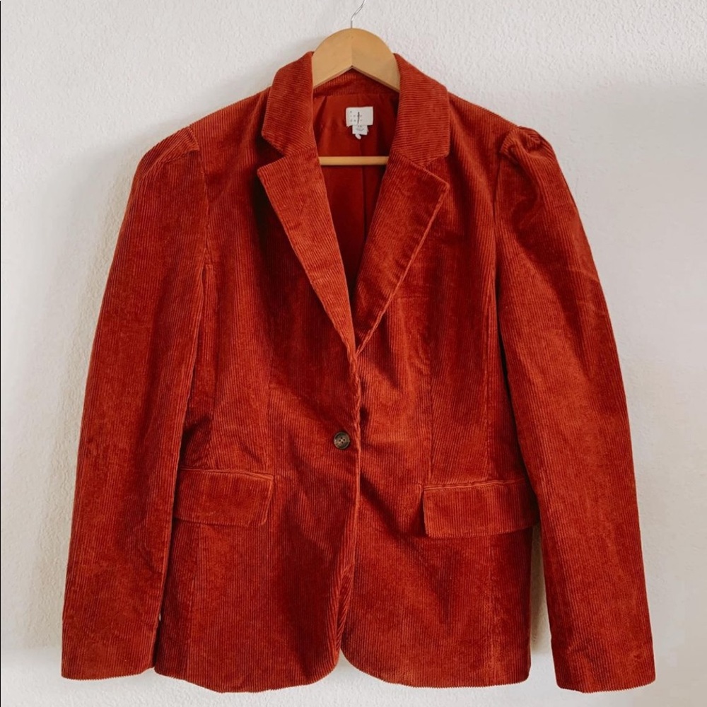 A New Day Red Corduroy Blazer